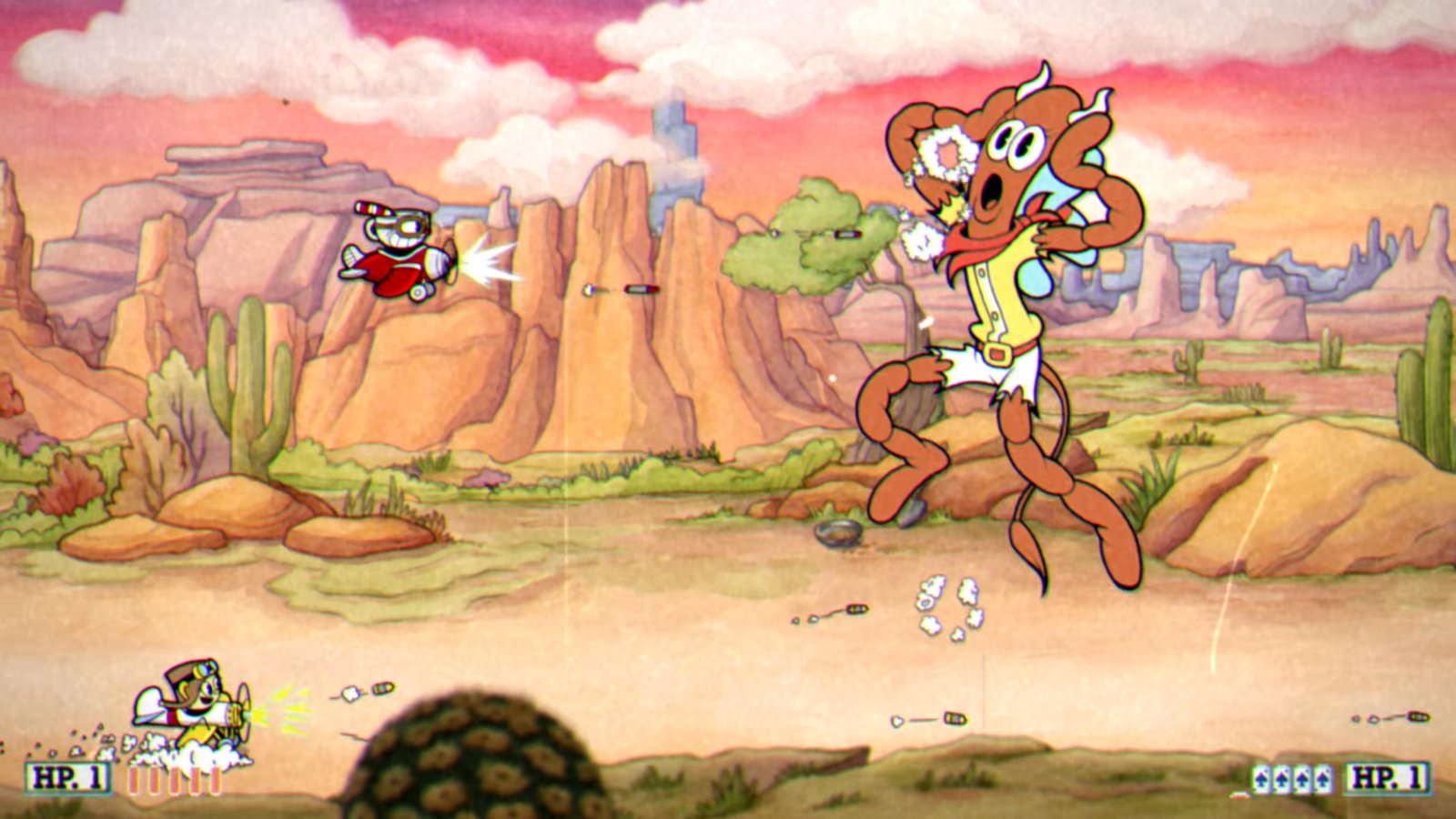 The side-scrolling plane shooter segments make a return. Fun fact: When you die to this boss she says “let’s be franks here, I’m your wurst nightmare” which is just…